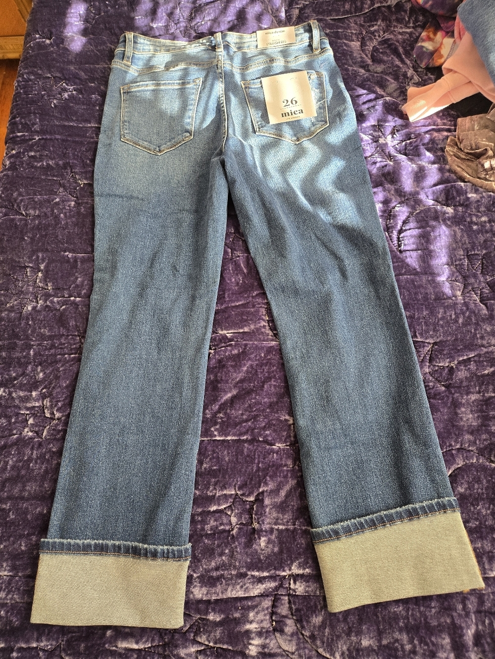 Mica Midrise Straight Leg Blue Jeans Size 26 NWT - Picture 6 of 6